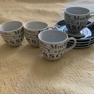 Espresso cups and saucers